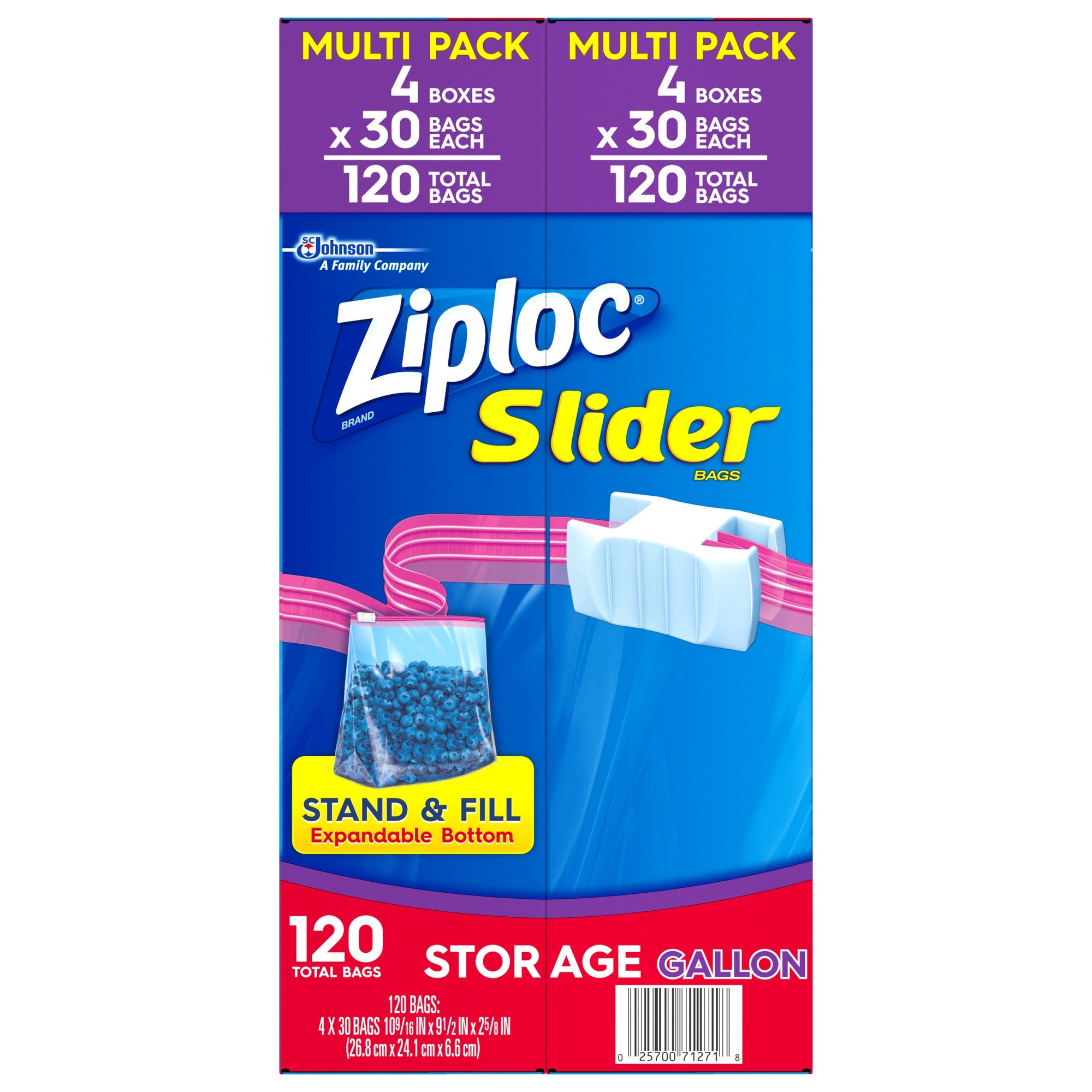 Ziploc Storage Bags  Gallon  120 Ct - Bellso